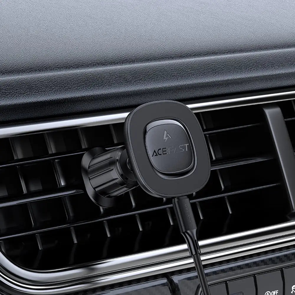 Suportul d46 aduce prindere magnetica rapida si ofera alimentare eficienta in car holder negru cu textura anti alunecare
