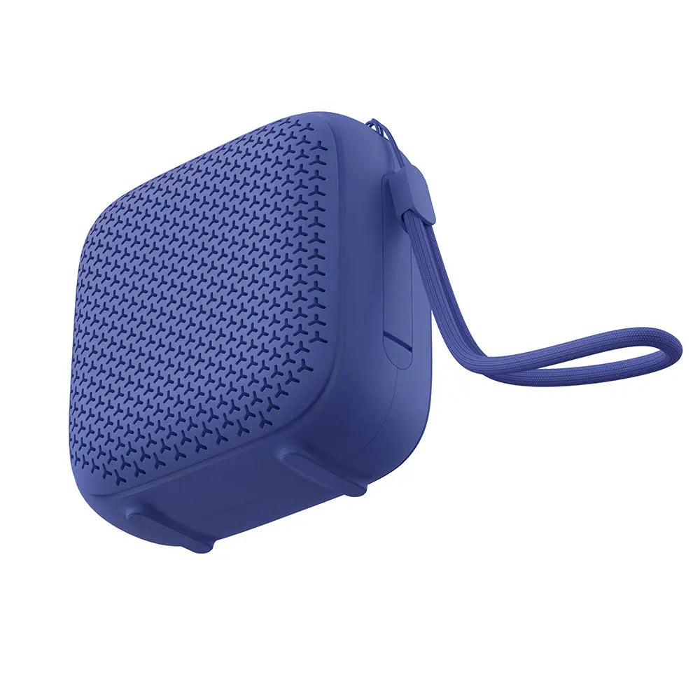 Havitsk838bt boxă wireless albastră cu grilaj perforat texturat și curea pentru mână usb-c bluetooth 54