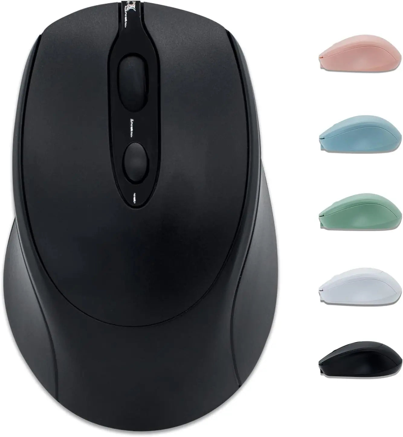 Mouse-ul wireless reîncărcabil vu-tek 127 negru cu design ergonomic și finisaj mat pentru confortul și versatilitatea ta