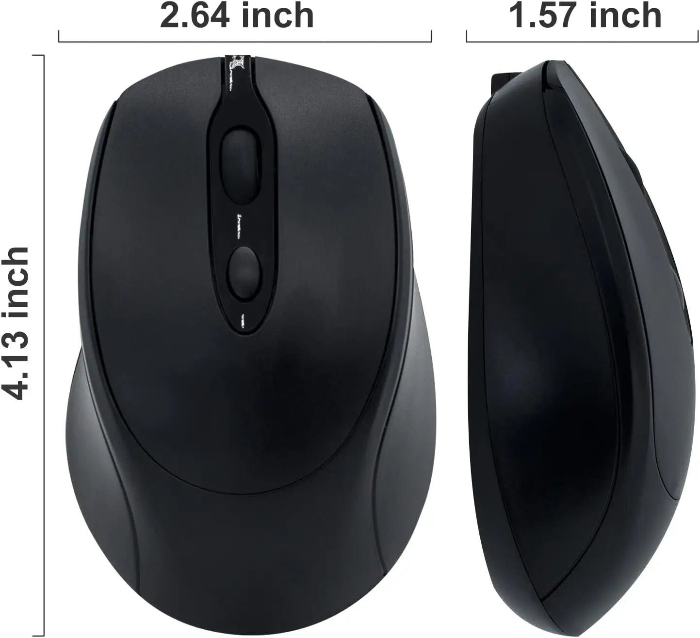 Mouse-ul wireless negru vu-tek 127 ergonomic cu doua butoane ideal pentru confortul și versatilitatea utilizarii