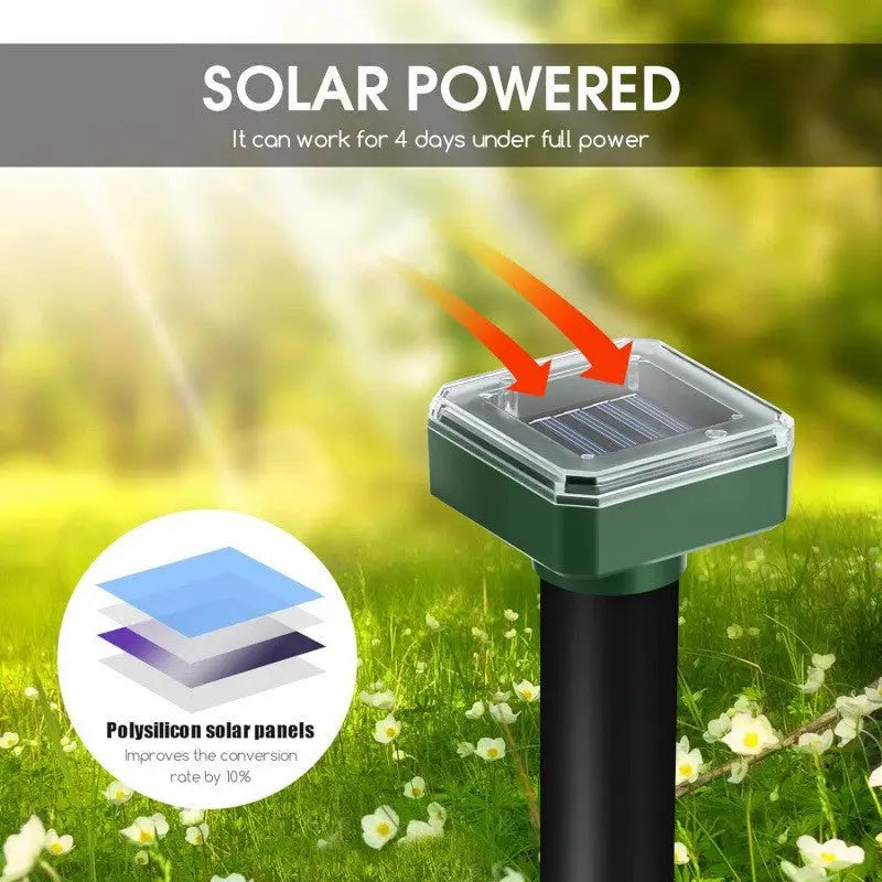 Vu-tek bj-04 dispozitiv solar alungare daunatori verde si negru cu panouri solare polisilicon descoperiți soluția ideală