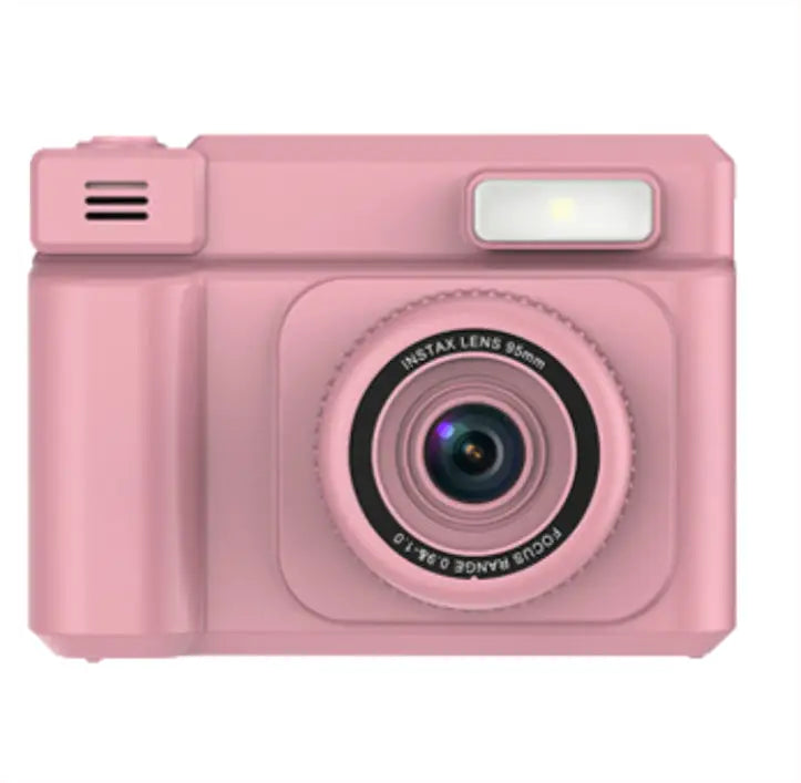 Vu-tek d15 cameră foto instant roz cu obiectiv 95mm și blitz încorporat perfectă pentru foto instant copii