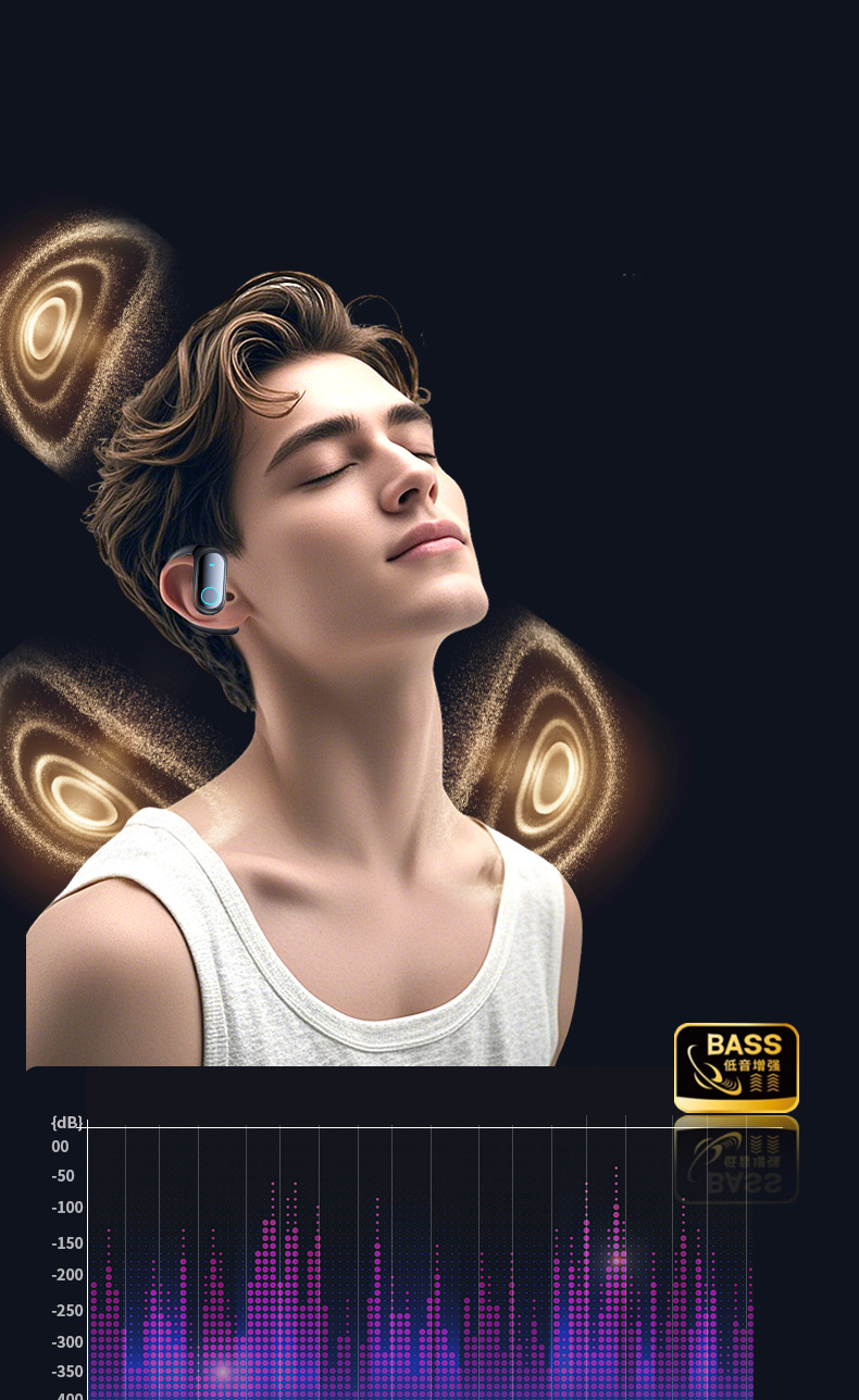 Casti Wireless VU-TEK Q17 AirConduction, Bluetooth 5.4, Sunet 3D, Autonomie 90h, Microfon HD, Rezistente la Apa IPX5, Open-Ear, Sapphire Blue 10 0ddf8185e92cd640d9c943e44be25b1b