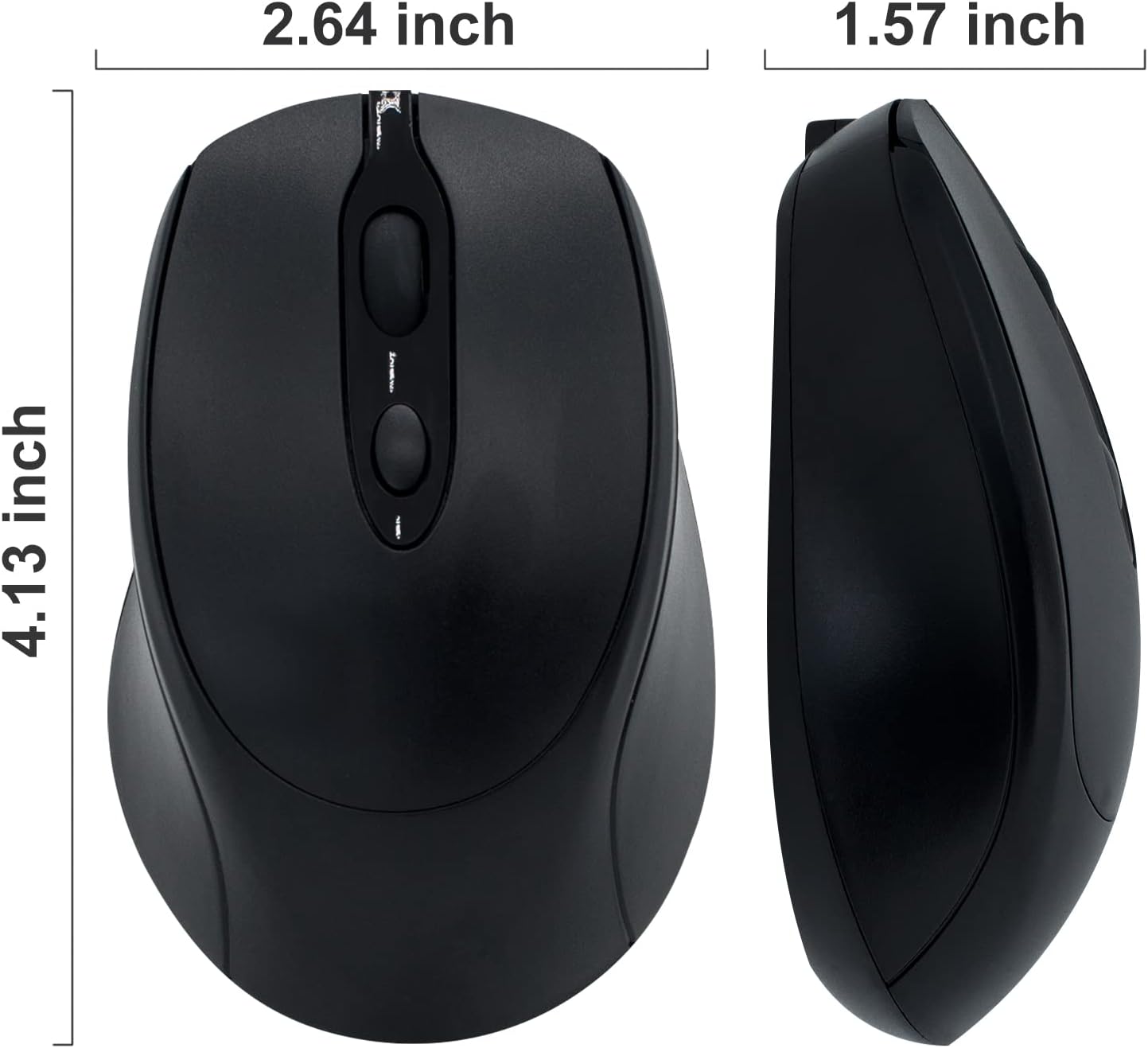VU-TEK 127 Mouse Wireless Dual mode Bluetooth + WIFI reincarcabil - Negru 4 60a2137a519f55c1e107fb3c409d4cec