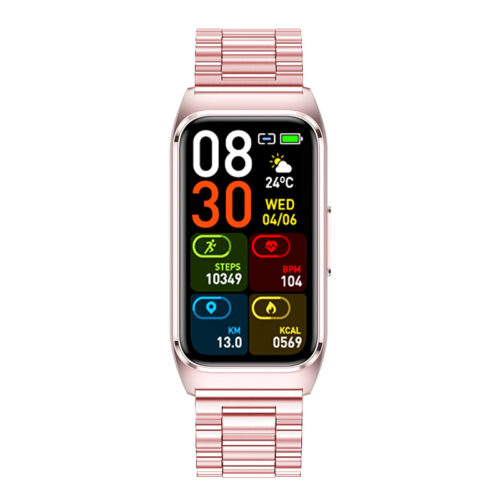 Smartwatch VU-TEK TK75, monitorizare puls, tensiune, SpO2, glicemie, multi-sport, IP68, apel Bluetooth, Android/iOS, bratara silicon