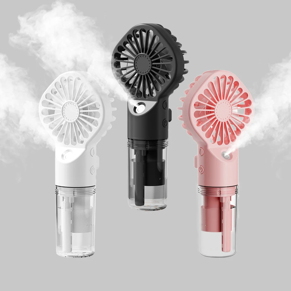 Techsuit - Handheld Fan (G10) - Portable, with Humidifier, Four Speeds, USB - Black 2 Ventilator Portabil cu Umidificator Premium - 3 Trepte Viteza
