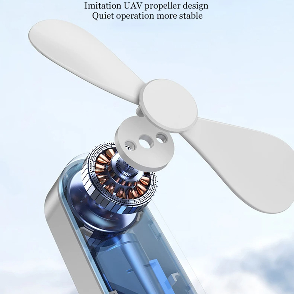 Techsuit - Mini Ventilator Portabil (TF1) - Pocket, Ajustabil, Reincarcabil, Silentios, 1500mAh - White 5 Mini Ventilator Portabil Fiabil - 8h Autonomie