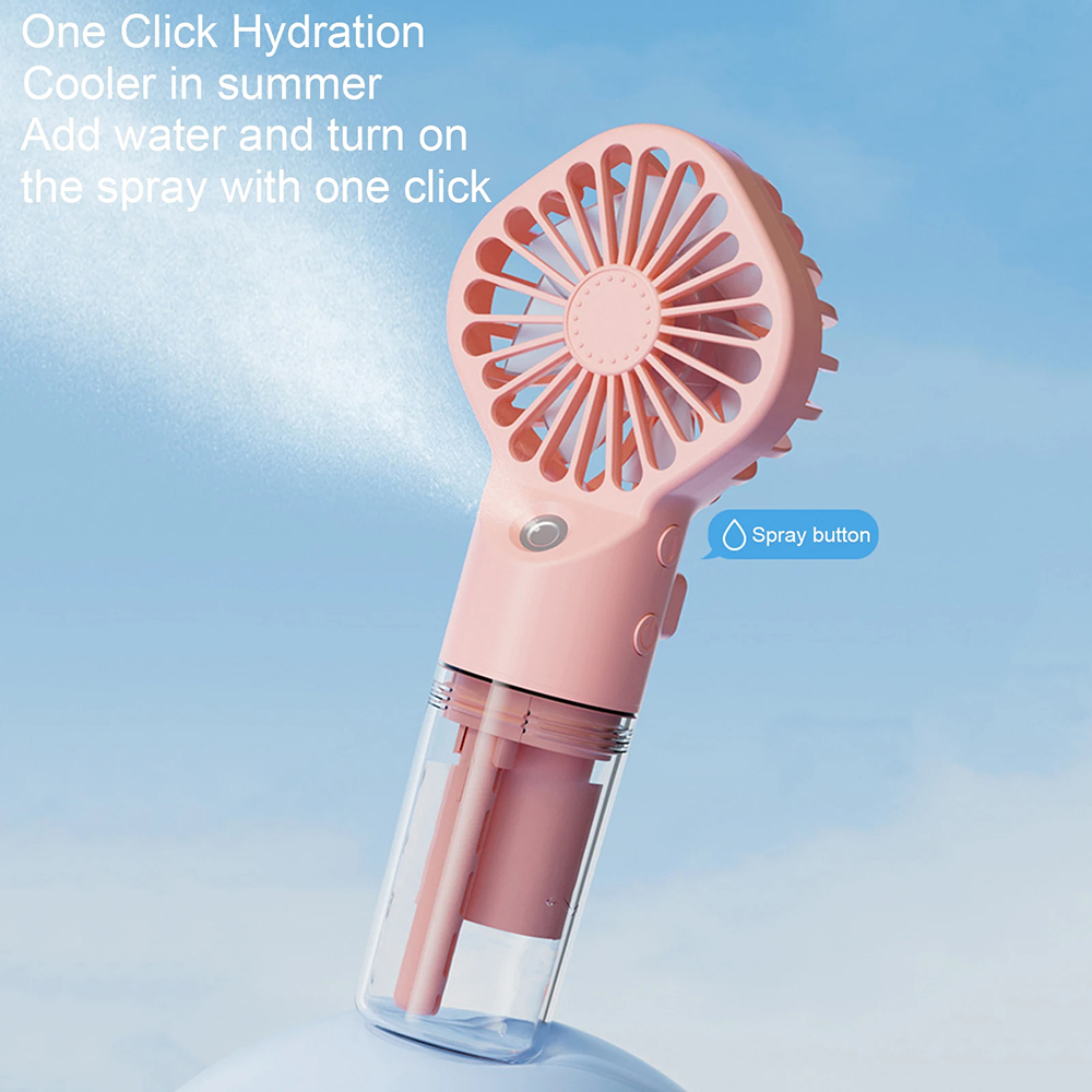 Techsuit - Handheld Fan (G10) - Portable, with Humidifier, Four Speeds, USB - Black 5 Ventilator Portabil cu Umidificator Premium - 3 Trepte Viteza