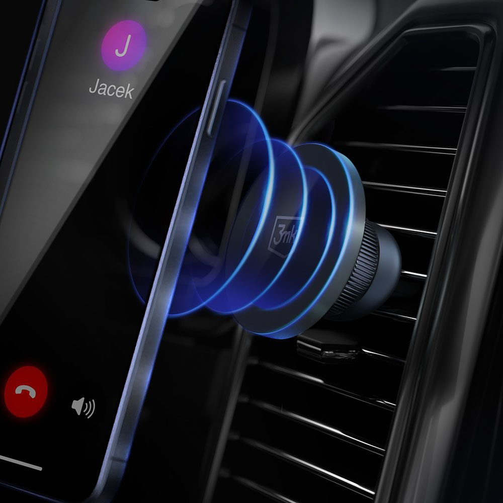 3mk - Magnetic Car Holder MagHolder - for Air Vent, iPhone, MagSafe Technology, 16 Magnets - Black 3 3mk - Magnetic Car Holder MagHolder - for Air Vent, iPhone, MagSafe Technology, 16 Magnets - Black