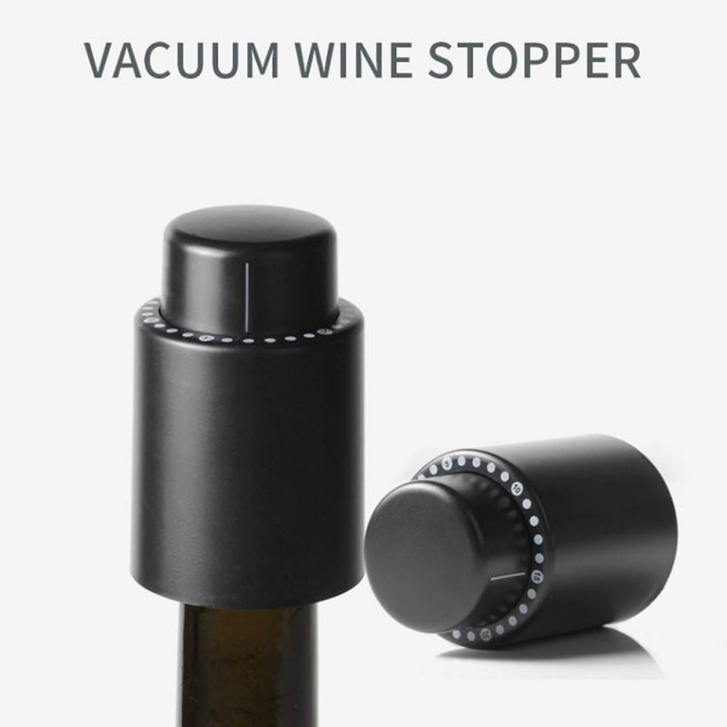 Techsuit - wine Stopper (VS07) - with Time Scale Record, for Wine - Black 4 Techsuit - wine Stopper (VS07) - with Time Scale Record, for Wine - Black
