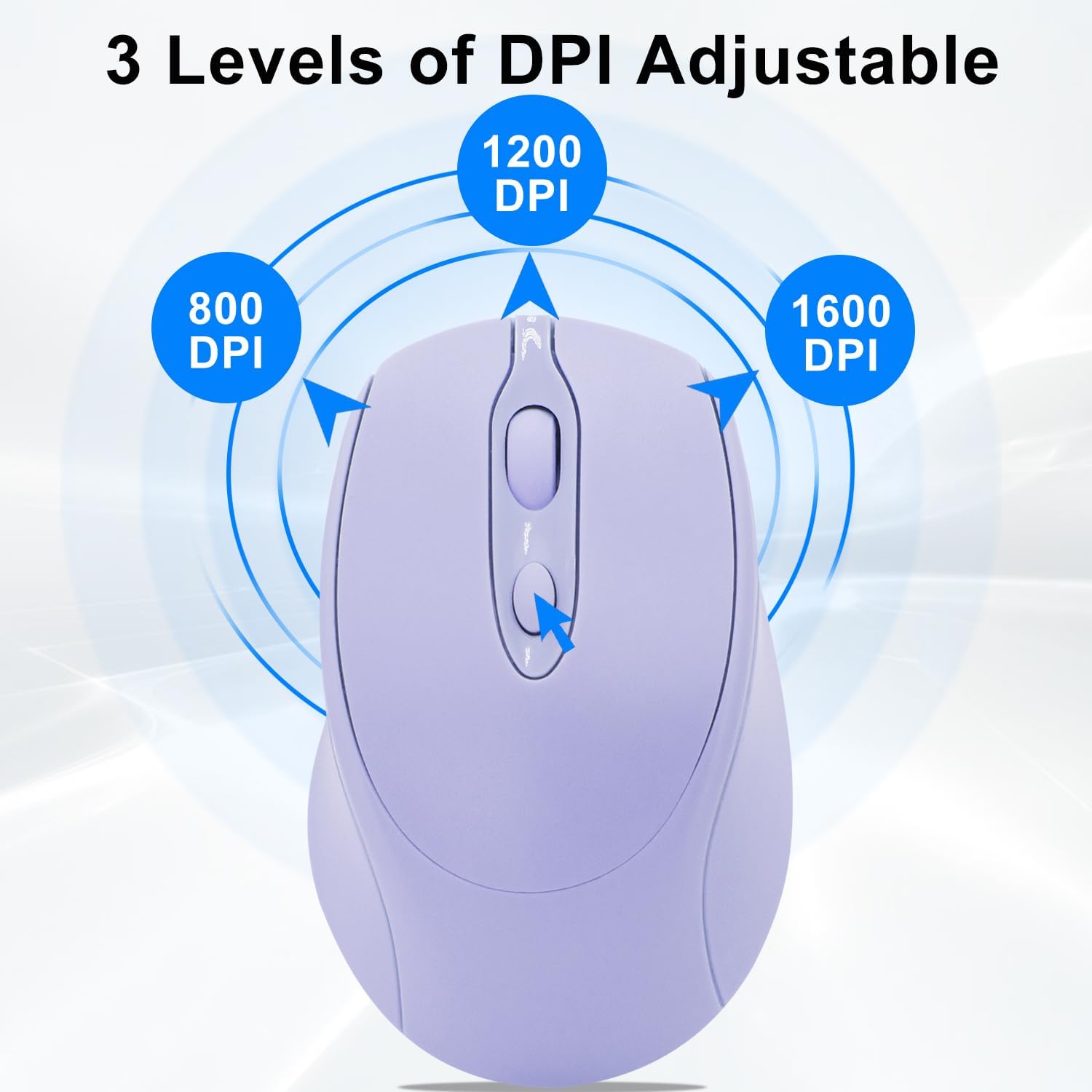 VU-TEK 127 Mouse Wireless Dual mode Bluetooth + WIFI reincarcabil - Alb 3 VU-TEK 127 Mouse Wireless Dual mode Bluetooth + WIFI reincarcabil - Alb