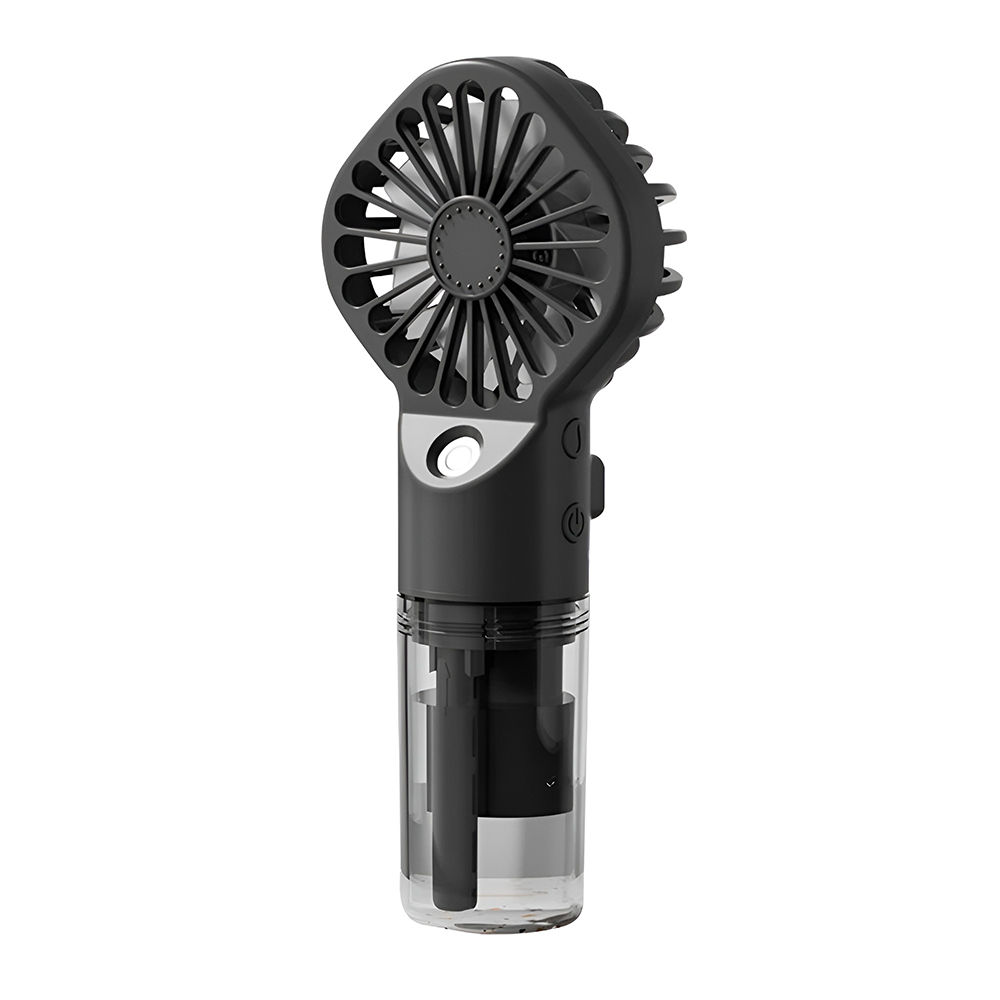Techsuit - Handheld Fan (G10) - Portable, with Humidifier, Four Speeds, USB - Black 1 Ventilator Portabil cu Umidificator Premium - 3 Trepte Viteza