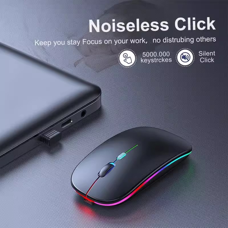 VU-TEK 199 Mouse Wireless Dual mode Bluetooth + WIFI reincarcabil - Negru Luminous 4 VU-TEK 199 Mouse Wireless Dual mode Bluetooth + WIFI reincarcabil - Negru Luminous
