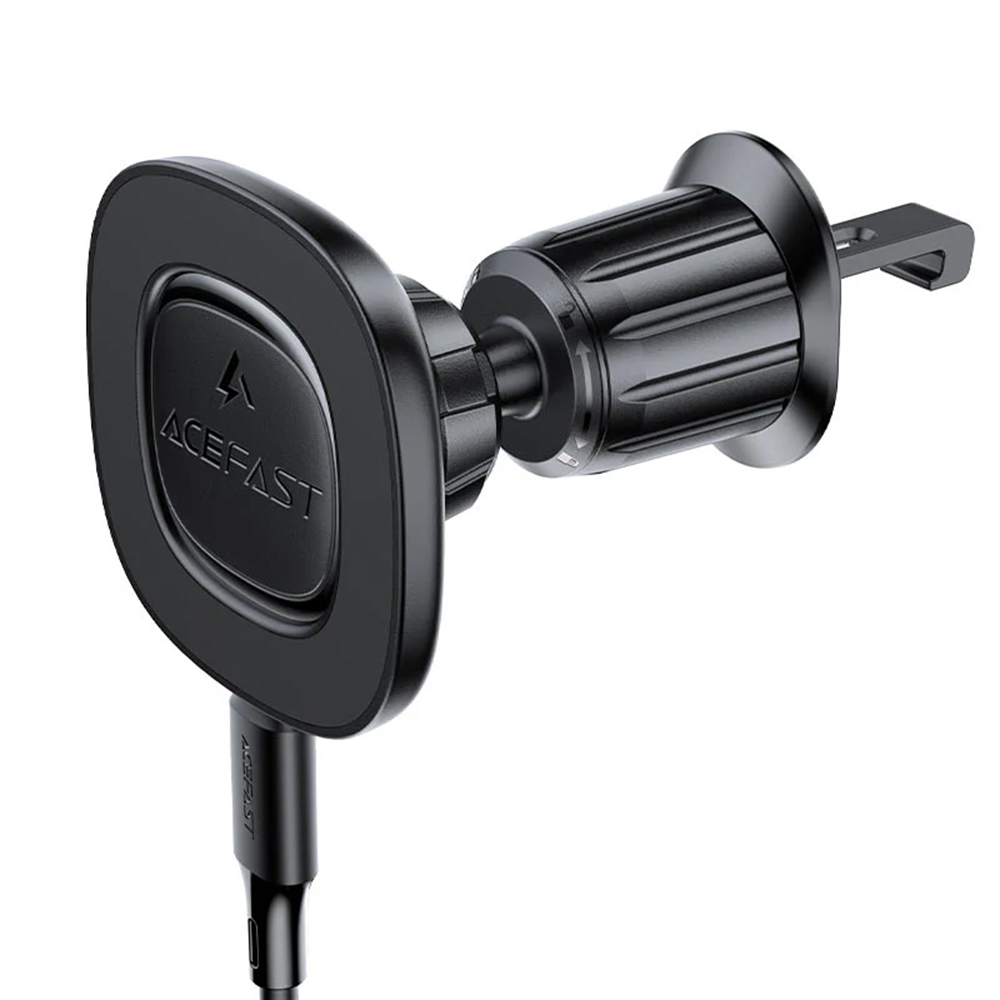 Acefast - Car Holder with Wireless Charging (D46) - for Air Vent, Magnetic Grip, Non-Slip, 15W, for 4.7 - 6.9" Phones - Black 1 Acefast - Car Holder with Wireless Charging (D46) - for Air Vent, Magnetic Grip, Non-Slip, 15W, for 4.7 - 6.9" Phones - Black