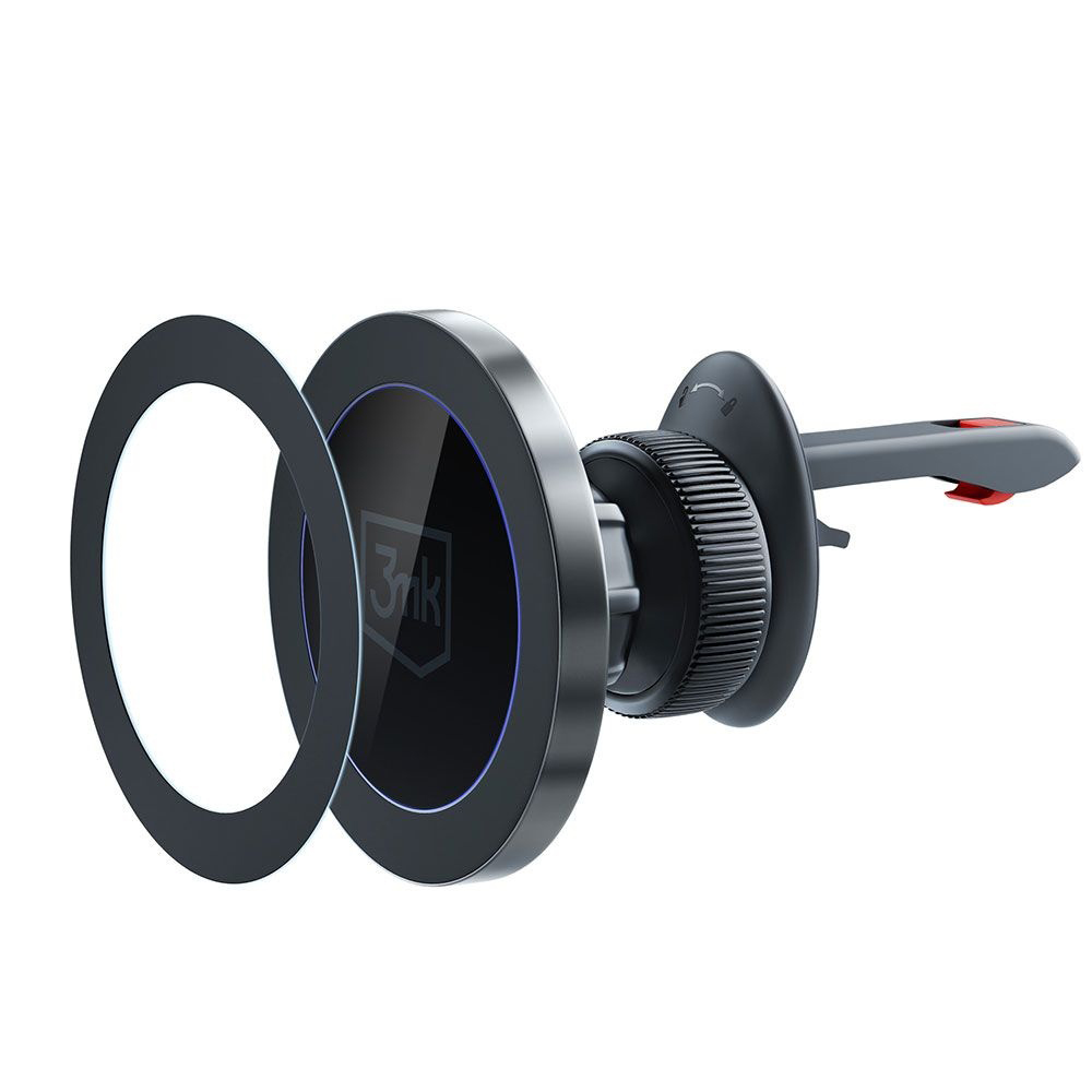 3mk - Magnetic Car Holder MagHolder - for Air Vent, iPhone, MagSafe Technology, 16 Magnets - Black 6 3mk - Magnetic Car Holder MagHolder - for Air Vent, iPhone, MagSafe Technology, 16 Magnets - Black