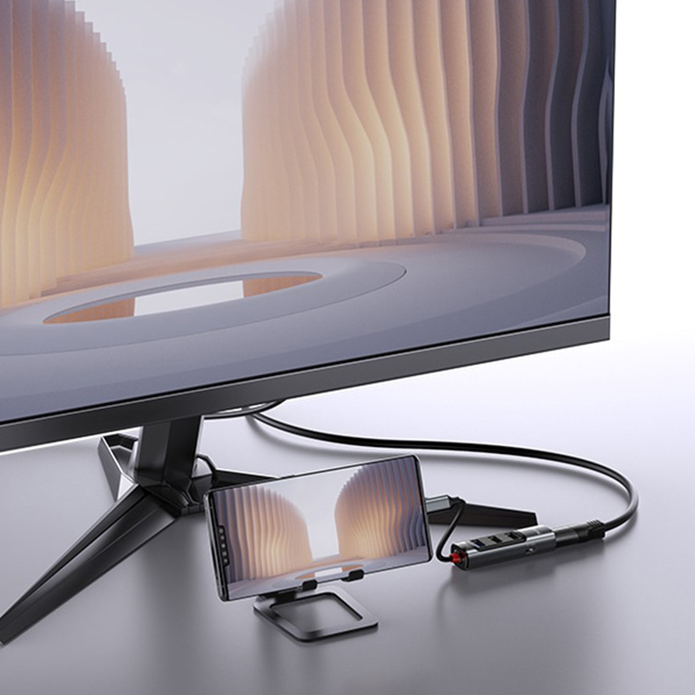 Yesido - Docking Station 5in1 (HB22) - Type-C to 3x USB, USB-C, HDMI, PD100W, Fast Charge, 4K@30Hz, 5Gbps - Gray 5 Yesido - Docking Station 5in1 (HB22) - Type-C to 3x USB, USB-C, HDMI, PD100W, Fast Charge, 4K@30Hz, 5Gbps - Gray