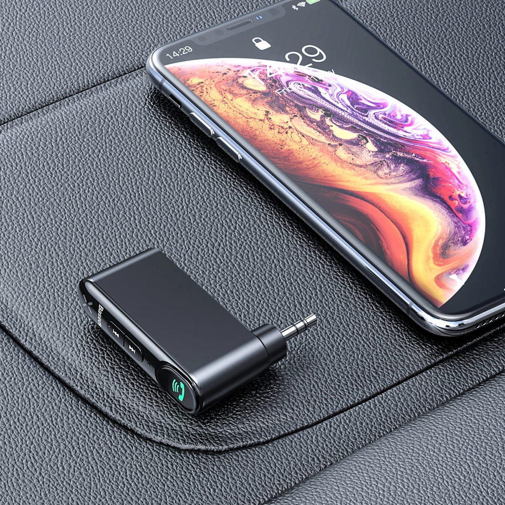 Baseus - Wireless Transmitter BSBA-02 (WXQY010001) - Bluetooth 5.0, Aux, 50Hz-20kHz, 145mAh, Micro-USB Charging Port - Black 10 b9f21fa1cce45ec05f71a468e3e92acc