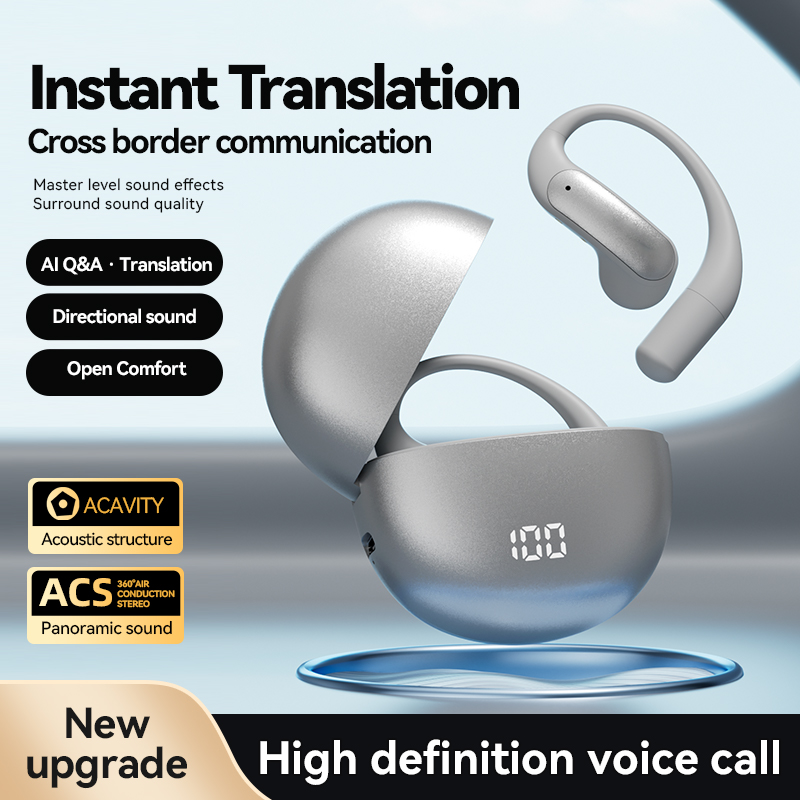 Casti Wireless VU-TEK M118, Bluetooth 5.4, Sport, AI Translation, Autonomie 60h, Microfon HD, Noise Cancelling, Sunet 3D, Silver 10 Casti Wireless Sport Premium - Autonomie 8h