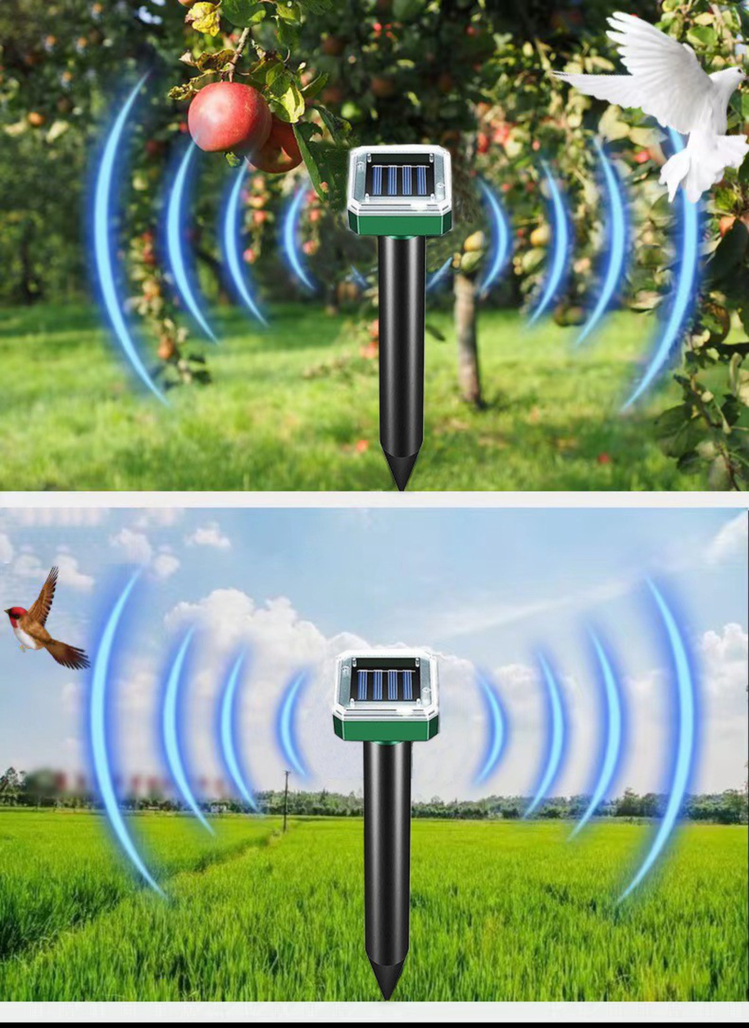 VU-TEK BJ-04 Dispozitiv solar alungare daunatori, ultrasonic, exterior, cu tarus si senzor PIR 4 VU-TEK BJ-04 Dispozitiv solar alungare daunatori, ultrasonic, exterior, cu tarus si senzor PIR
