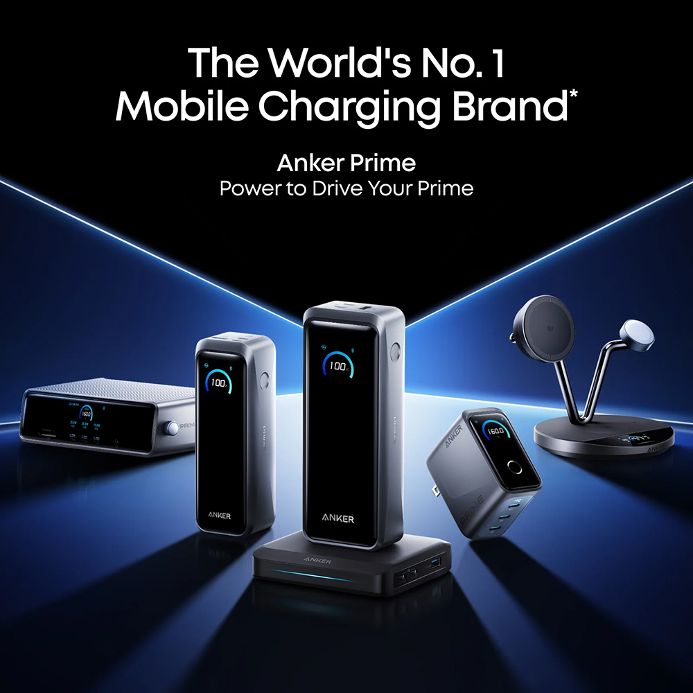 Anker - Power Bank Prime (A110BH1) - 2x USB-C, USB, for Phone, Tablet, MacBook, Digital Display, 20100mAh, 220W - Black 4 Anker - Power Bank Prime (A110BH1) - 2x USB-C, USB, for Phone, Tablet, MacBook, Digital Display, 20100mAh, 220W - Black