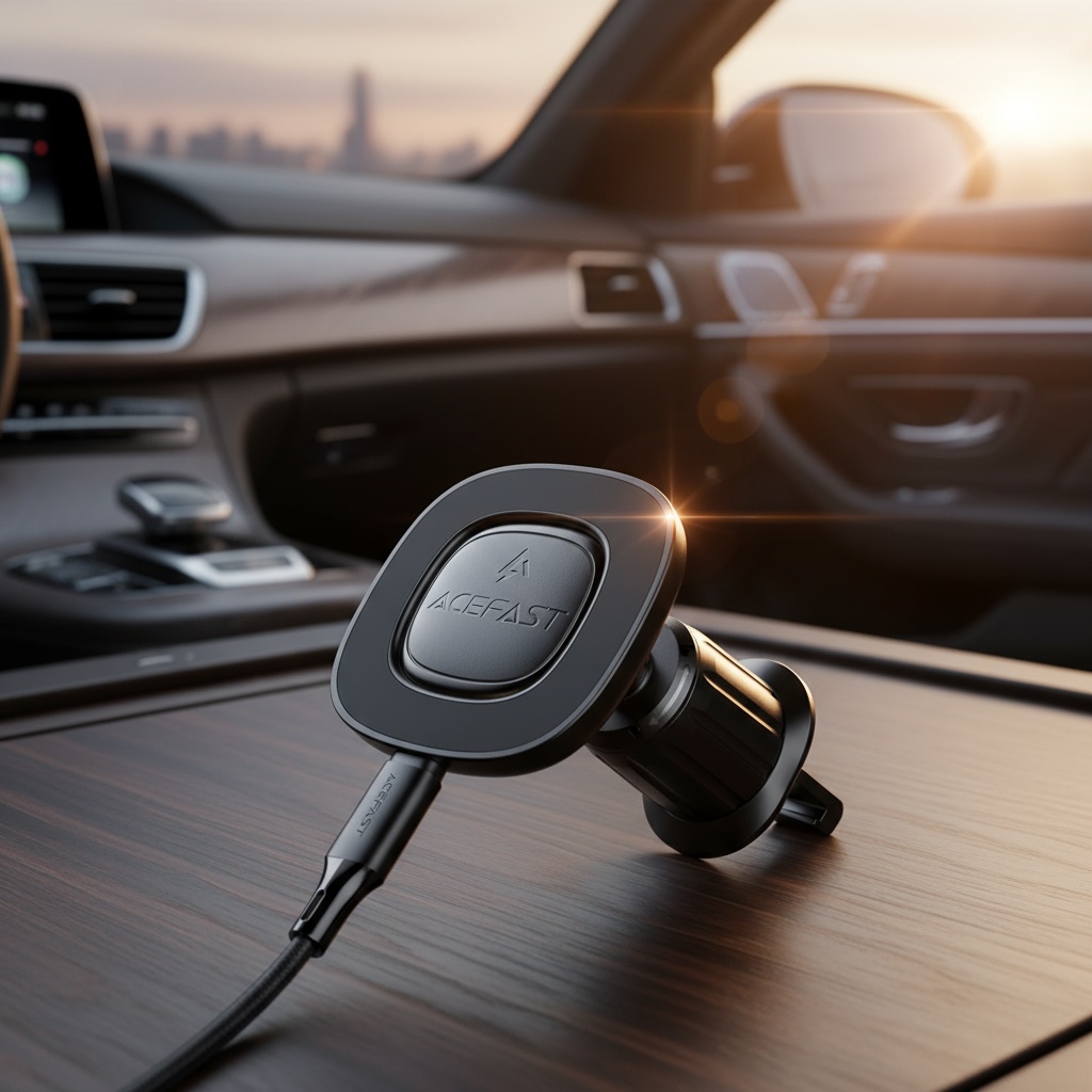 Acefast - Car Holder with Wireless Charging (D46) - for Air Vent, Magnetic Grip, Non-Slip, 15W, for 4.7 - 6.9" Phones - Black 6 Acefast - Car Holder with Wireless Charging (D46) - for Air Vent, Magnetic Grip, Non-Slip, 15W, for 4.7 - 6.9" Phones - Black