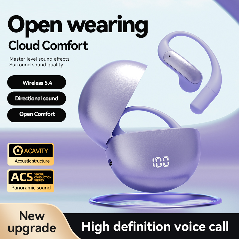 Casti Wireless VU-TEK M118, Bluetooth 5.4, Sport, AI Translation, Autonomie 60h, Microfon HD, Noise Cancelling, Sunet 3D, Violet 10 Casti Wireless Sport Premium - Autonomie 8h