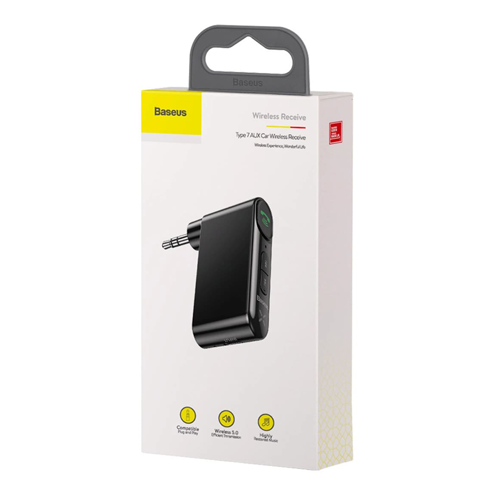 Baseus - Wireless Transmitter BSBA-02 (WXQY010001) - Bluetooth 5.0, Aux, 50Hz-20kHz, 145mAh, Micro-USB Charging Port - Black 7 7581d326868c287548f2977f95459713