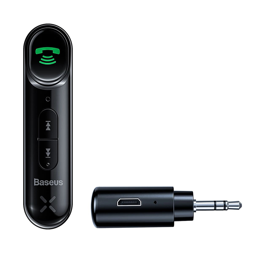 Baseus - Wireless Transmitter BSBA-02 (WXQY010001) - Bluetooth 5.0, Aux, 50Hz-20kHz, 145mAh, Micro-USB Charging Port - Black 1 f77e929f23e7ad5f80dc4574cc27f32f