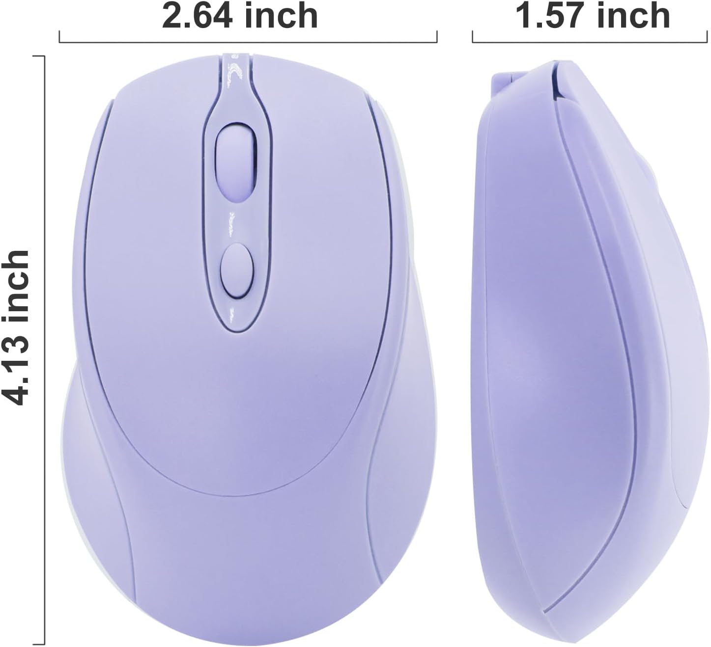 VU-TEK 127 Mouse Wireless Dual mode Bluetooth + WIFI reincarcabil - Lavanda 4 VU-TEK 127 Mouse Wireless Dual mode Bluetooth + WIFI reincarcabil - Lavanda
