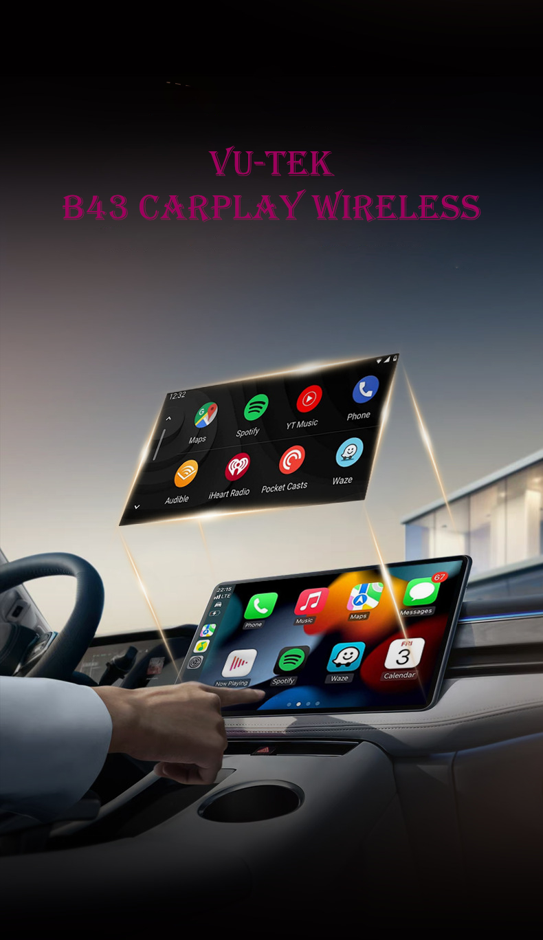 VU-TEK B43 Adaptor CarPlay Wireless 2-în-1 Android/iOS, USB Type-C, Aluminiu 3 VU-TEK B43 Adaptor CarPlay Wireless 2-în-1 Android/iOS, USB Type-C, Aluminiu