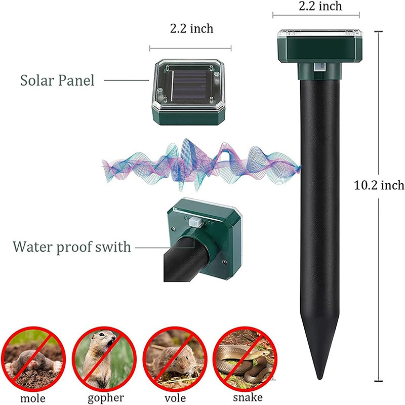 VU-TEK BJ-04 Dispozitiv solar alungare daunatori, ultrasonic, exterior, cu tarus si senzor PIR 2 VU-TEK BJ-04 Dispozitiv solar alungare daunatori, ultrasonic, exterior, cu tarus si senzor PIR