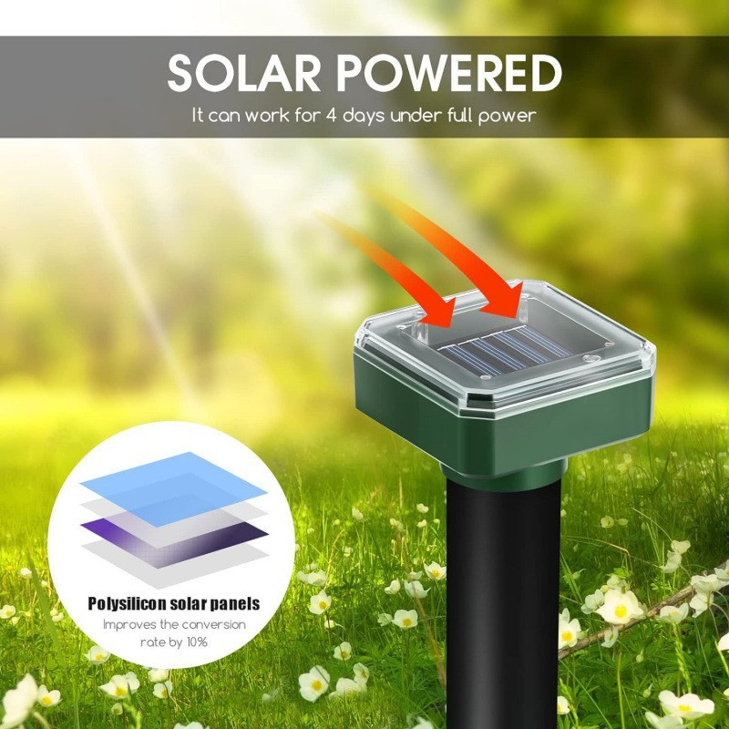 VU-TEK BJ-04 Dispozitiv solar alungare daunatori, ultrasonic, exterior, cu tarus si senzor PIR 3 VU-TEK BJ-04 Dispozitiv solar alungare daunatori, ultrasonic, exterior, cu tarus si senzor PIR