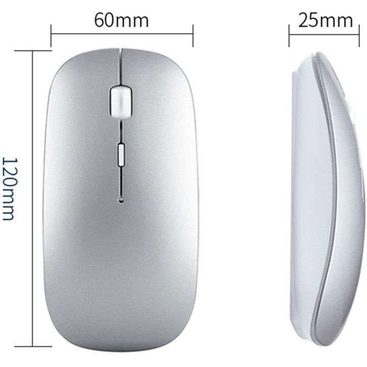 VU-TEK 199 Mouse Wireless Dual mode Bluetooth + WIFI reincarcabil - Silver Luminous 6 VU-TEK 199 Mouse Wireless Dual mode Bluetooth + WIFI reincarcabil - Silver Luminous