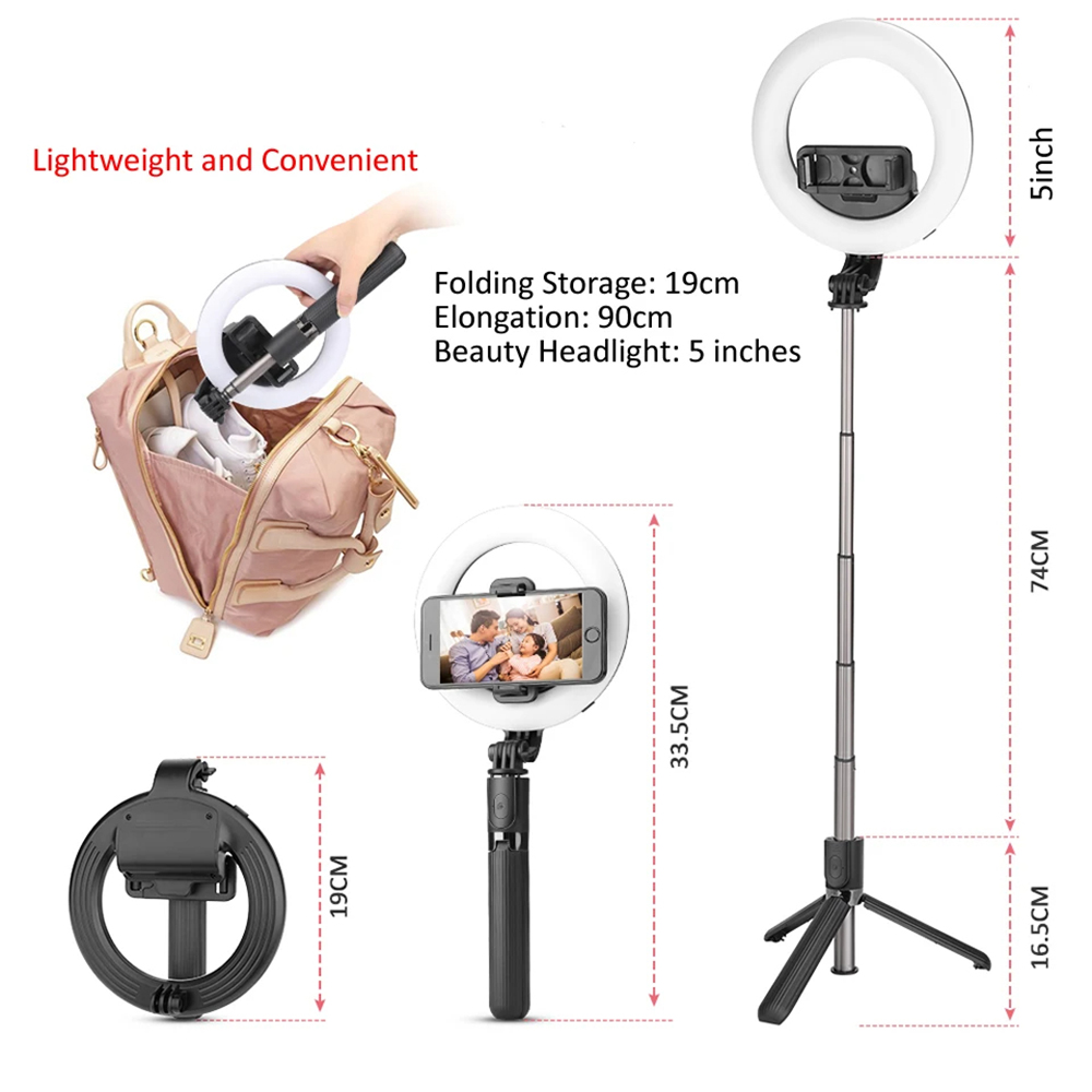 Selfie Stick cu Trepied si Telecomanda, 90cm - Techsuit (L07) - Black 4 01c8c27ee4a8e7c451e9221a8ddd53b5