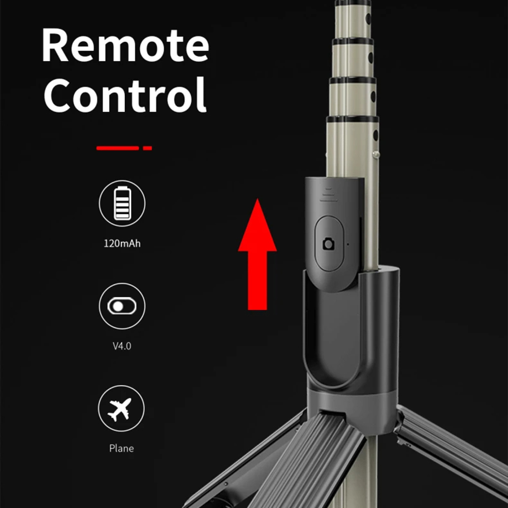 Selfie Stick cu Trepied si Telecomanda, 90cm - Techsuit (L07) - Black 6 c65001f6f35f39849dc370b3bcb5d24d