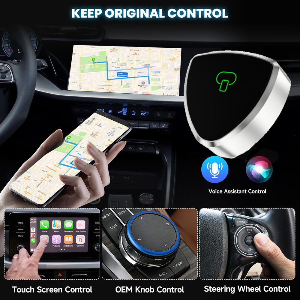 VU-TEK B43 Adaptor CarPlay Wireless 2-în-1 Android/iOS, USB Type-C, Aluminiu 4 VU-TEK B43 Adaptor CarPlay Wireless 2-în-1 Android/iOS, USB Type-C, Aluminiu